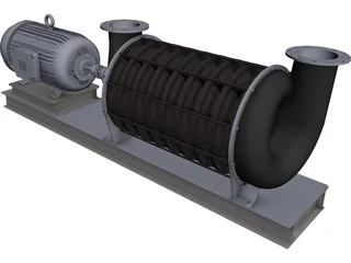 HSI Centrifugal Blower 3D Model