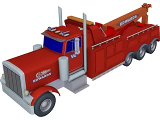 Peterbilt Tri-Axle Wrecker 3D Model