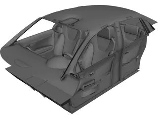 Interior Audi RS4 (2006) 3D Model