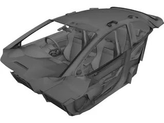 Interior Honda Civic Type-R (2007) 3D Model 3D Preview