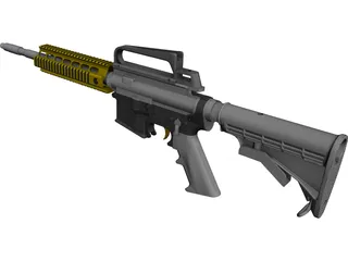 AR-15 Rifle CAD 3D Model