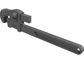 Pipe Wrench CAD 3D Model