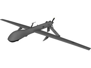 General Atomics MQ-1 Predator UAV Drone 3D Model