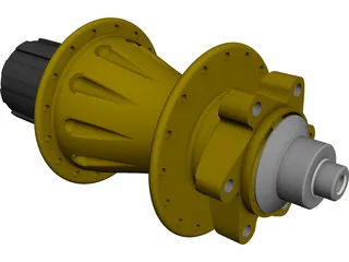 MTB Rear Freehub CAD 3D Model