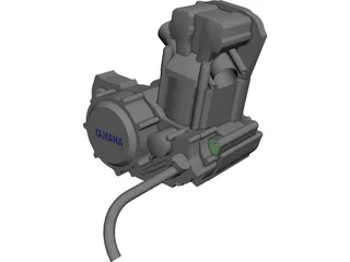 Yamaha wr450 Engine CAD 3D Model