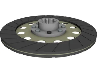 Clutch Friction Disc CAD 3D Model