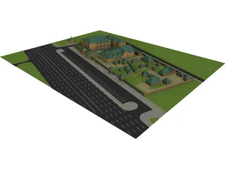 Pilgrimage Complex with Chapel 3D Model