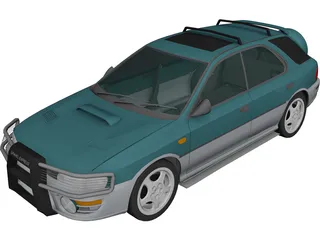 Subaru Impreza Wagon (1997) 3D Model 3D Preview