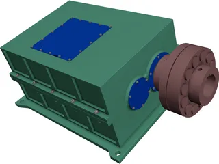 Gear Box CAD 3D Model
