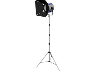 Studio Light with Stand 3D Model