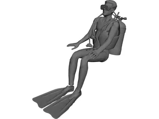 Scuba Diver 3D Model