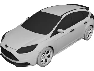 Ford Focus ST (2012) 3D Model 3D Preview
