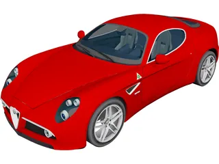 Alfa Romeo 8C Competizione 3D Model
