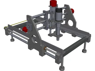 CNC Router Machine CAD 3D Model