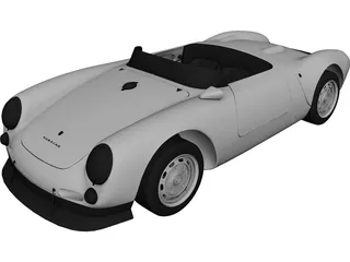 Porsche Spyder 550 (1956) 3D Model 3D Preview