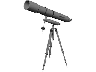 Potable Telescope T430 CAD 3D Model