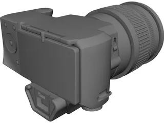 Sony A44 Digital Camera CAD 3D Model