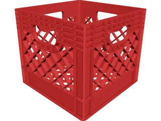 Milk Crate CAD 3D Model