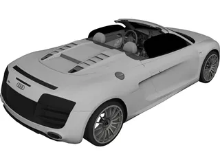 Audi R8 5.2 FSI Spider 3D Model 3D Preview