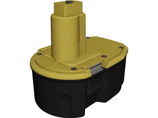 DeWALT 14.4v Battery CAD 3D Model