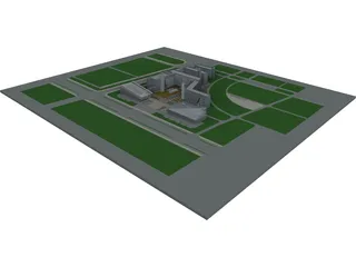 Industrial Park Area 3D Model