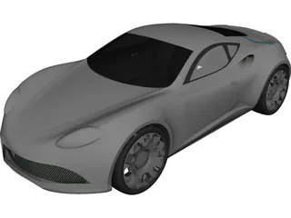 Sports Car Concept CAD 3D Model