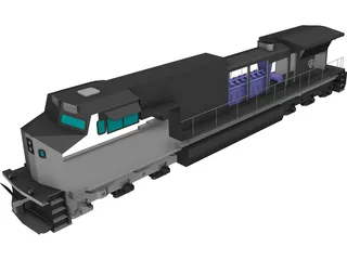 GE Dash 9-CW44 Locomotive 3D Model