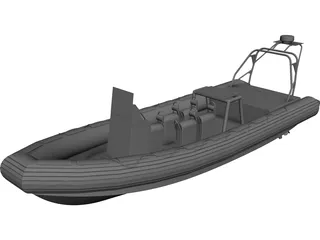 Rigid Inflatable Boat 3D Model