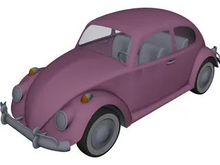 Volkswagen Beetle (1963) CAD 3D Model
