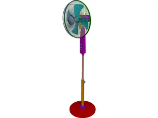 Leggy Fan CAD 3D Model