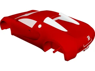 Bugatti Veyron Body CAD 3D Model