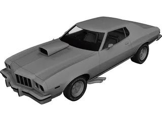 Ford Gran Torino (1973) 3D Model