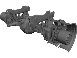 Truck Axle CAD 3D Model