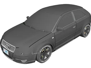 Audi A3 3.2 Quattro (2005) 3D Model