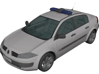 Renault Megane Police 3D Model