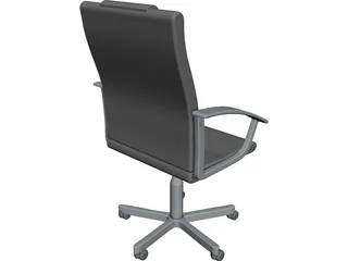 Leather Office Chair CAD 3D Model
