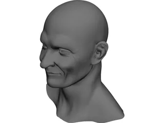 Old Man Face 3D Model