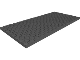 Foam Acoustic Panel CAD 3D Model