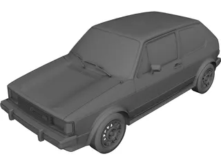 Volkswagen Rabbit Mk1 3D Model