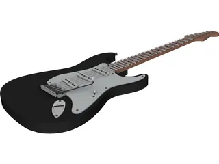 Fender Stratocaster Guitar 3D Model 3D Preview