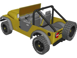 Jeep Wrangler CAD 3D Model