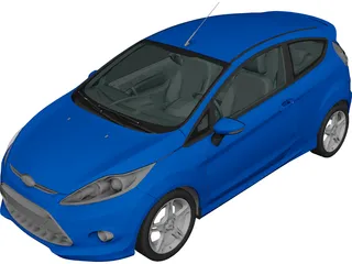 Ford Fiesta Zetec S (2009) 3D Model