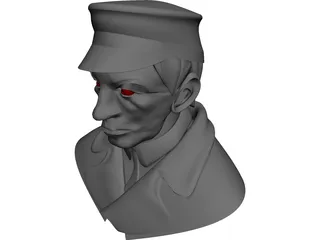 Man in Hat and Suit 3D Model