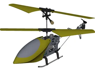 RC Helicopter CAD 3D Model