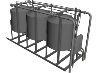 Water Filter Tanks 3D Model