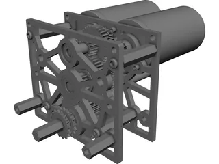 Team 3008 FRC Gearbox CAD 3D Model