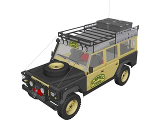 Land Rover Defender 110 Camel Trophy 3D Model