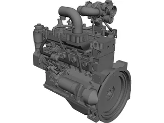 Engine Cummins B3.3TAA CAD 3D Model