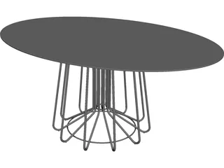 Zanotta Big Wire Elipse Table 3D Model