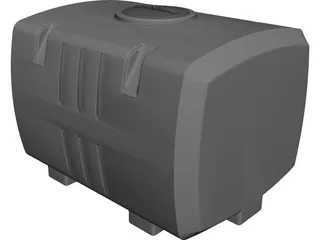 Water Tank Square 100 Gallon CAD 3D Model